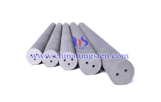 double spiral holes tungsten carbide rod image